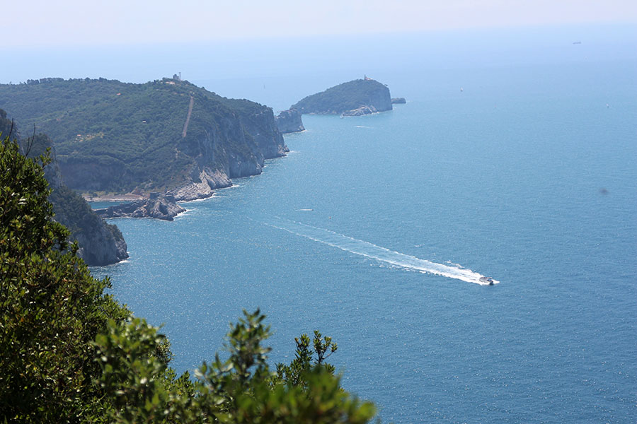 Speedbåd ved Portovenere i Cinque Terre