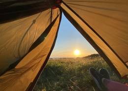 Sove i telt på stranden i Sverige - allemannsretten