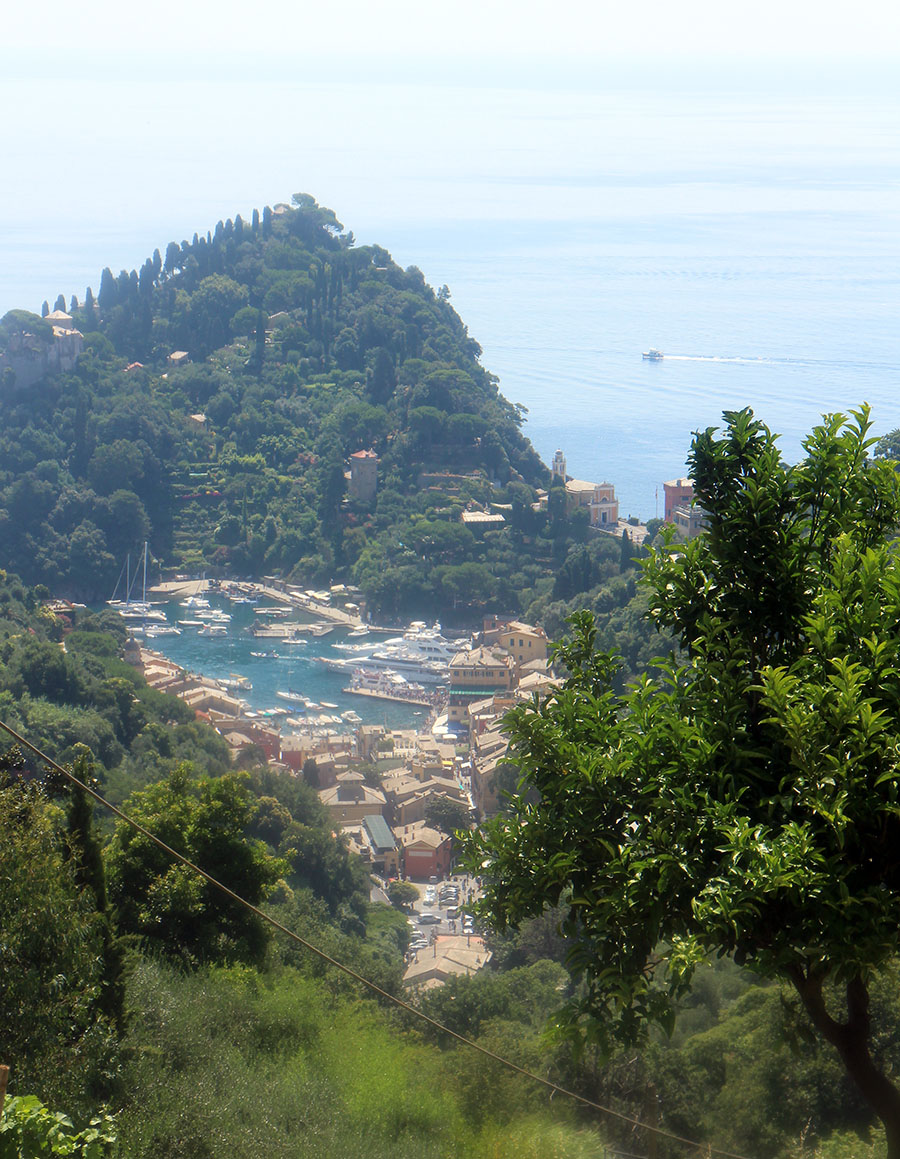 Udsigt til Portofino fra Punta Chiappa