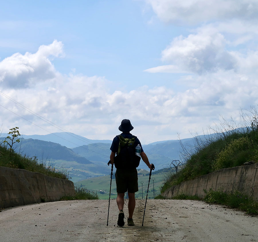 Bjergpas på Magna Via Francigena