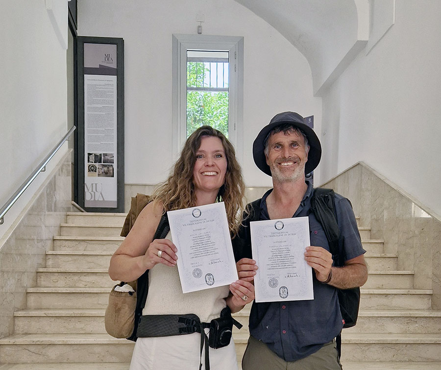 Testimonium til Magnma Via Francigena er en parallel til La Compostela på caminoen i Spanien 