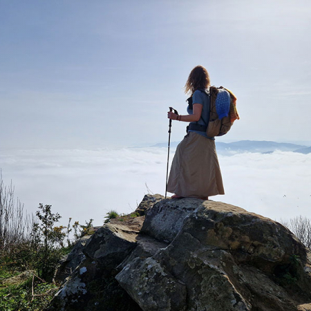 Vandrer på første etape af Camino del Norte fra Irún til Pasajes