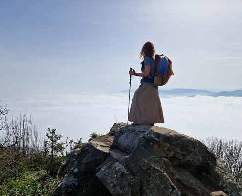 Vandrer på første etape af Camino del Norte fra Irún til Pasajes
