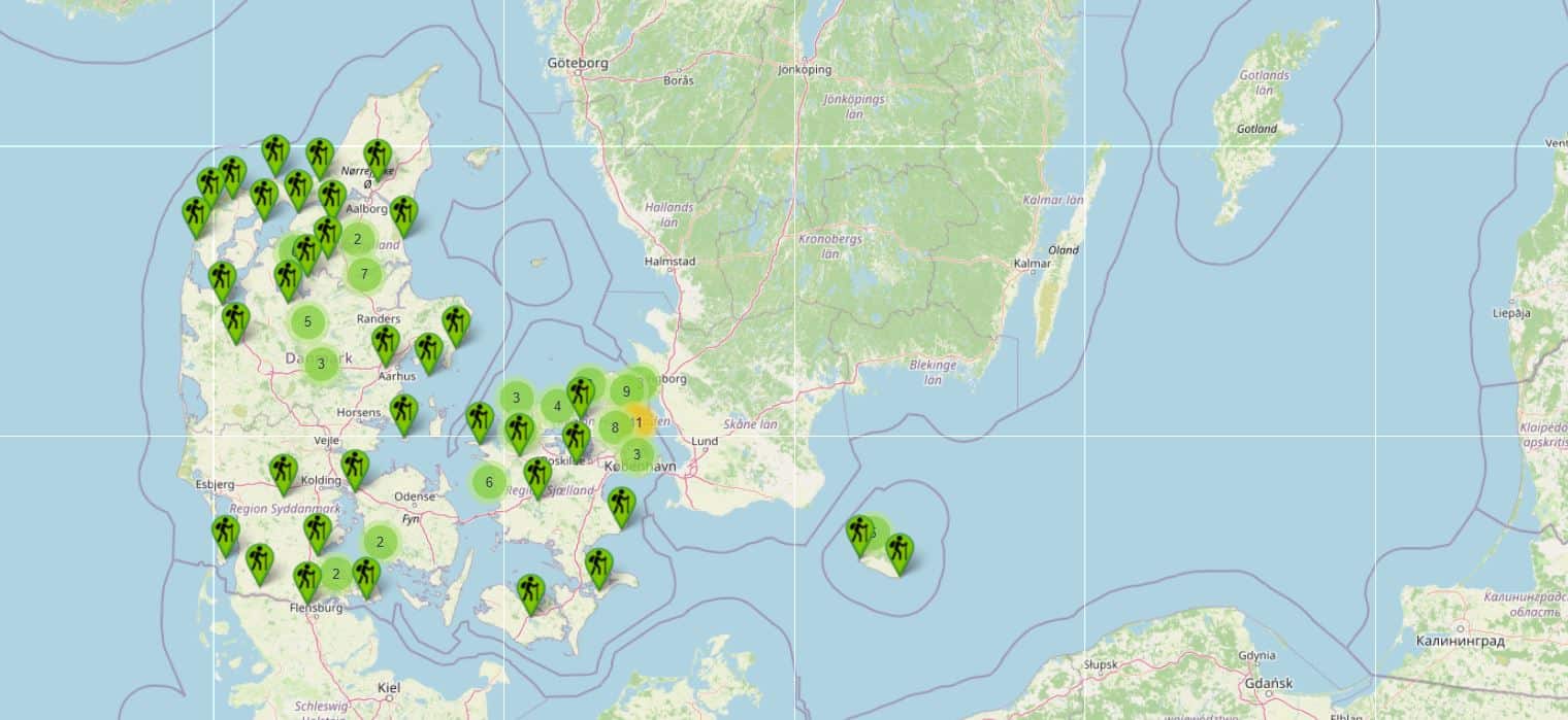 Frie fodspors vandrekort