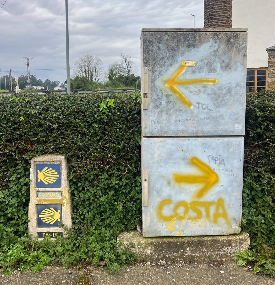 Alternativ rute på Camino del Norte via Tol og via Tapia de Casariego 