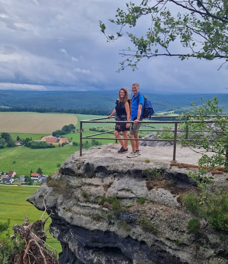 Frie fodspor på Papststein på Malerweg