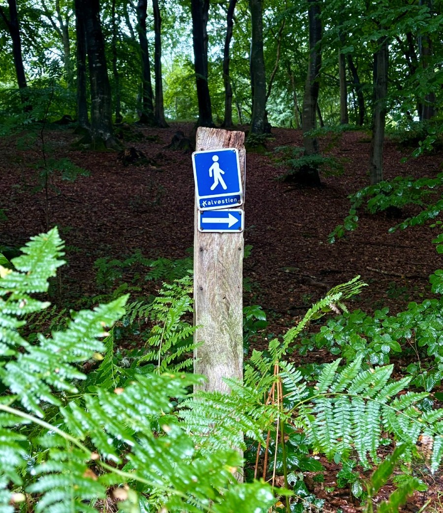 Skilt på Kalvøstien