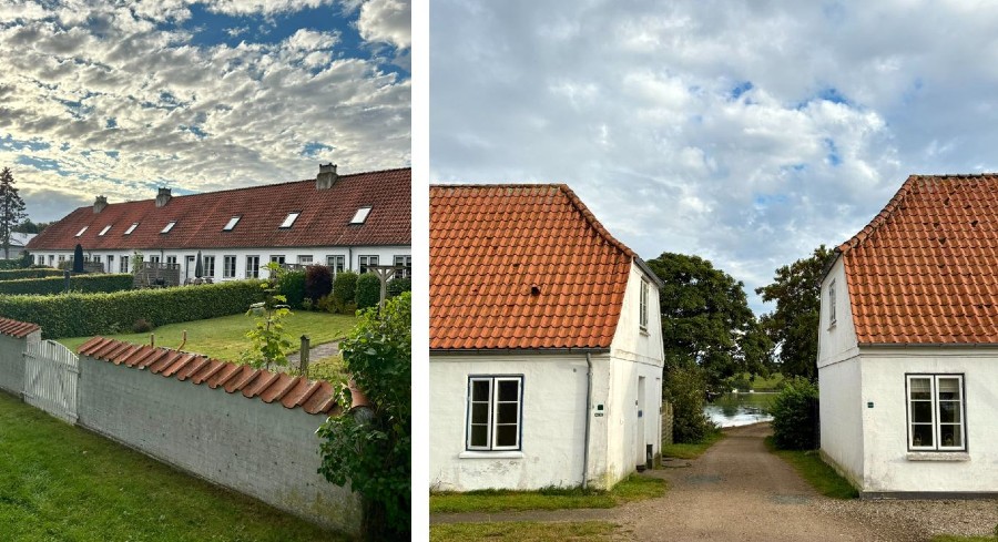 De gamle arbejderboliger ved Kalvø værft