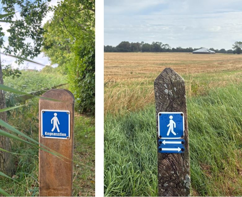Skilt på Kegnæs-stien