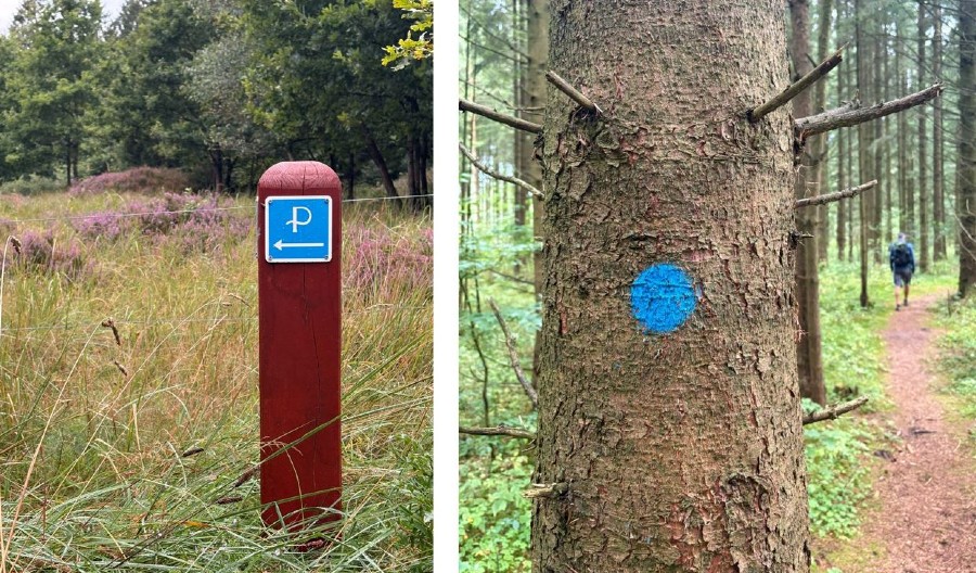 Skilte på Frøslev Polde-stien