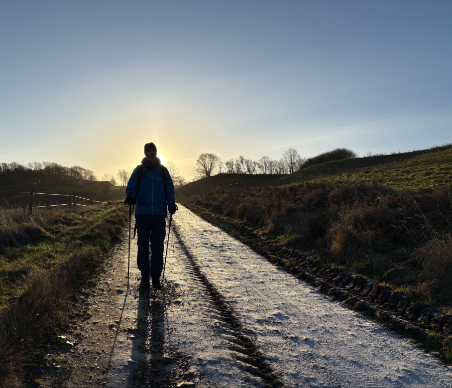 Vinter å¨på Gletsjerruten ved Hald Sø og Dollerup Bakker - en af hærvejens perler.