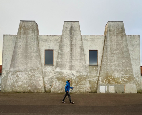 Vandreruten ved Arne Jacobsens fiskerøgeri på Sjællands Odde.