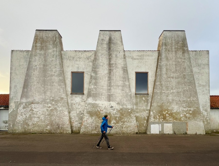 Vandreruten ved Arne Jacobsens fiskerøgeri på Sjællands Odde.