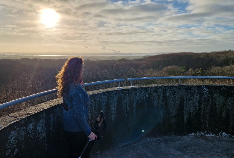Udsigt over Aalborg fra vandtårnet i Hammer Bakker på Hammer Bakker Ruten - en af Hærvejens perler.
