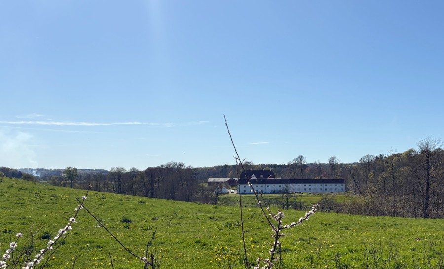 Haraldskær Gods på vandreruten i Vejle Ådal.