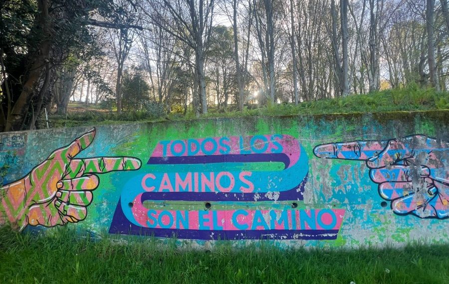 Graffiti på Camino del Norte Alle caminoer er caminoen - todos los caminos son el camino