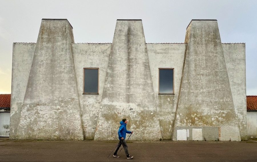 Vandreruten ved Arne Jacobsens fiskerøgeri på Sjællands Odde.