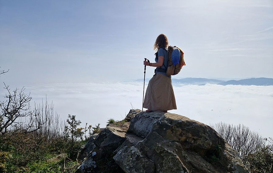 Vandrer på første etape af Camino del Norte fra Irún til Pasajes