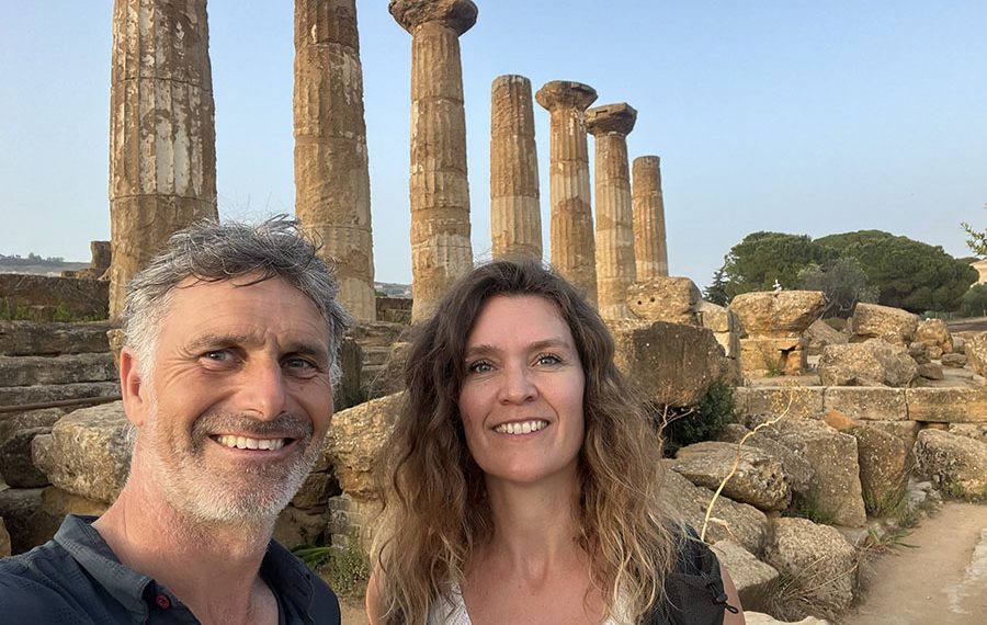 Frie fodspor på Magna Via Francigena på Sicilien