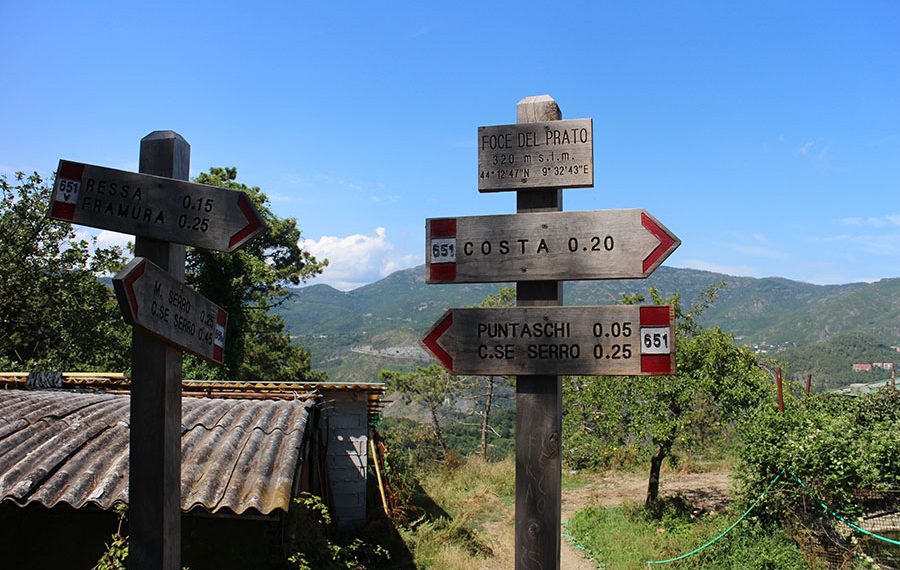 Skiltede vandrestier i Cinque Terre