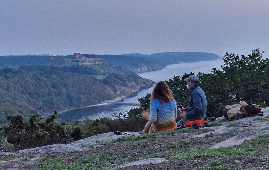 Udsigt til Hammershus fra Hammeren